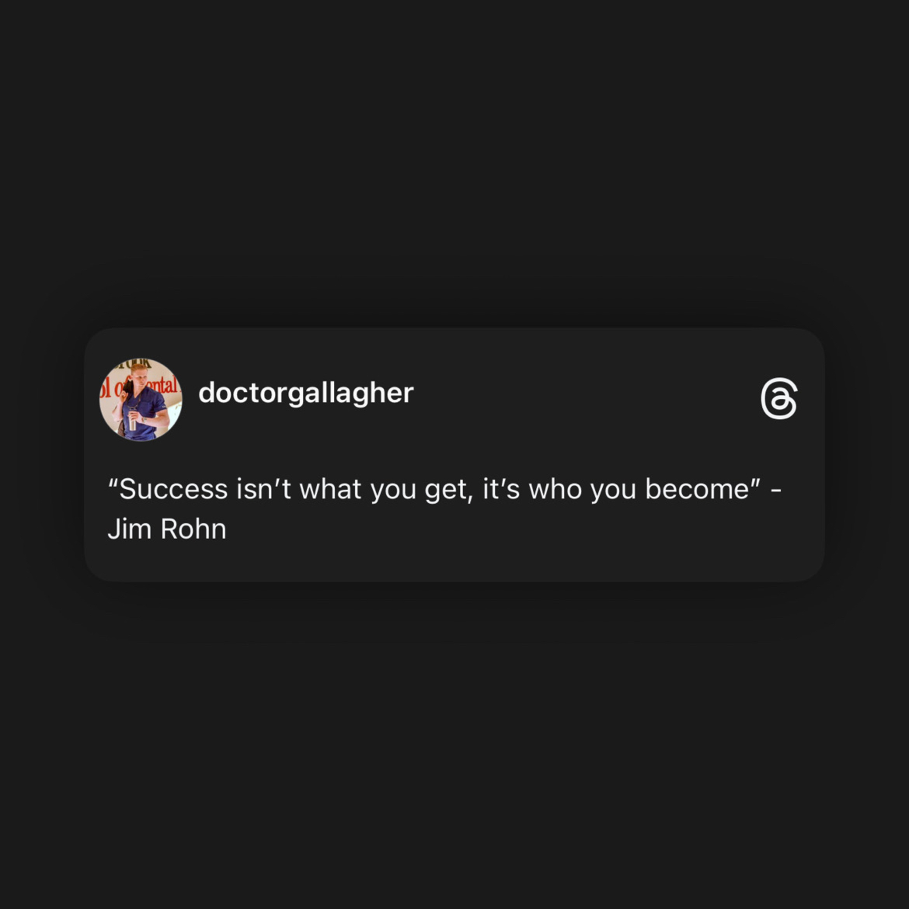 “Success isn’t what you get, it’s who you become” - Jim Rohn episode artwork