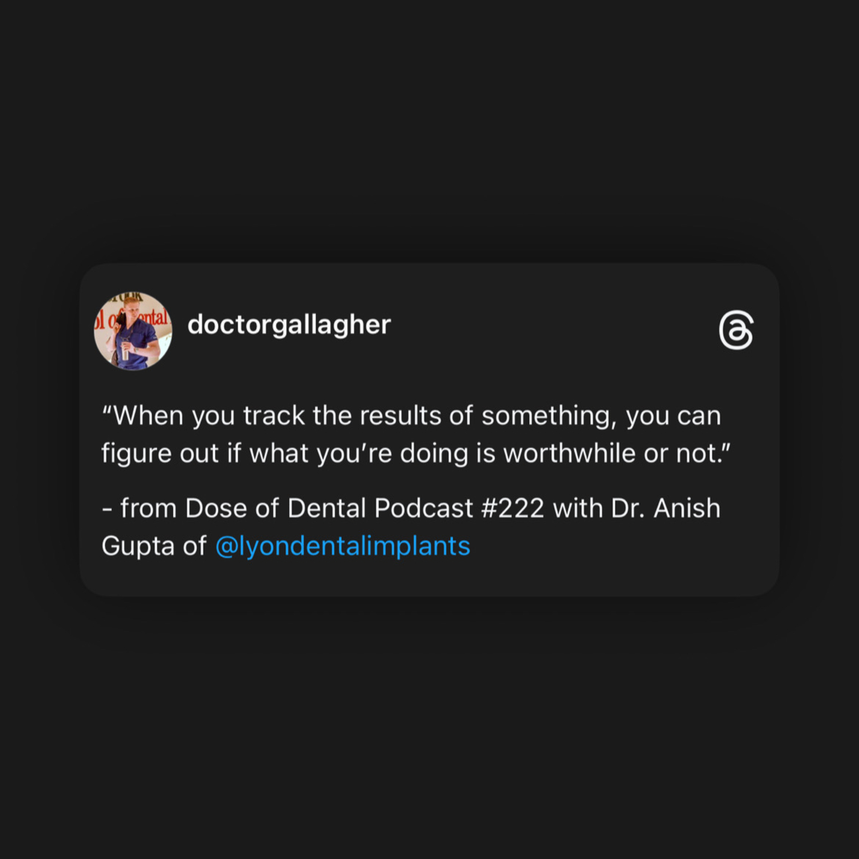 “When you track the results of something, you can figure out if what you’re doing is worthwhile.” episode artwork