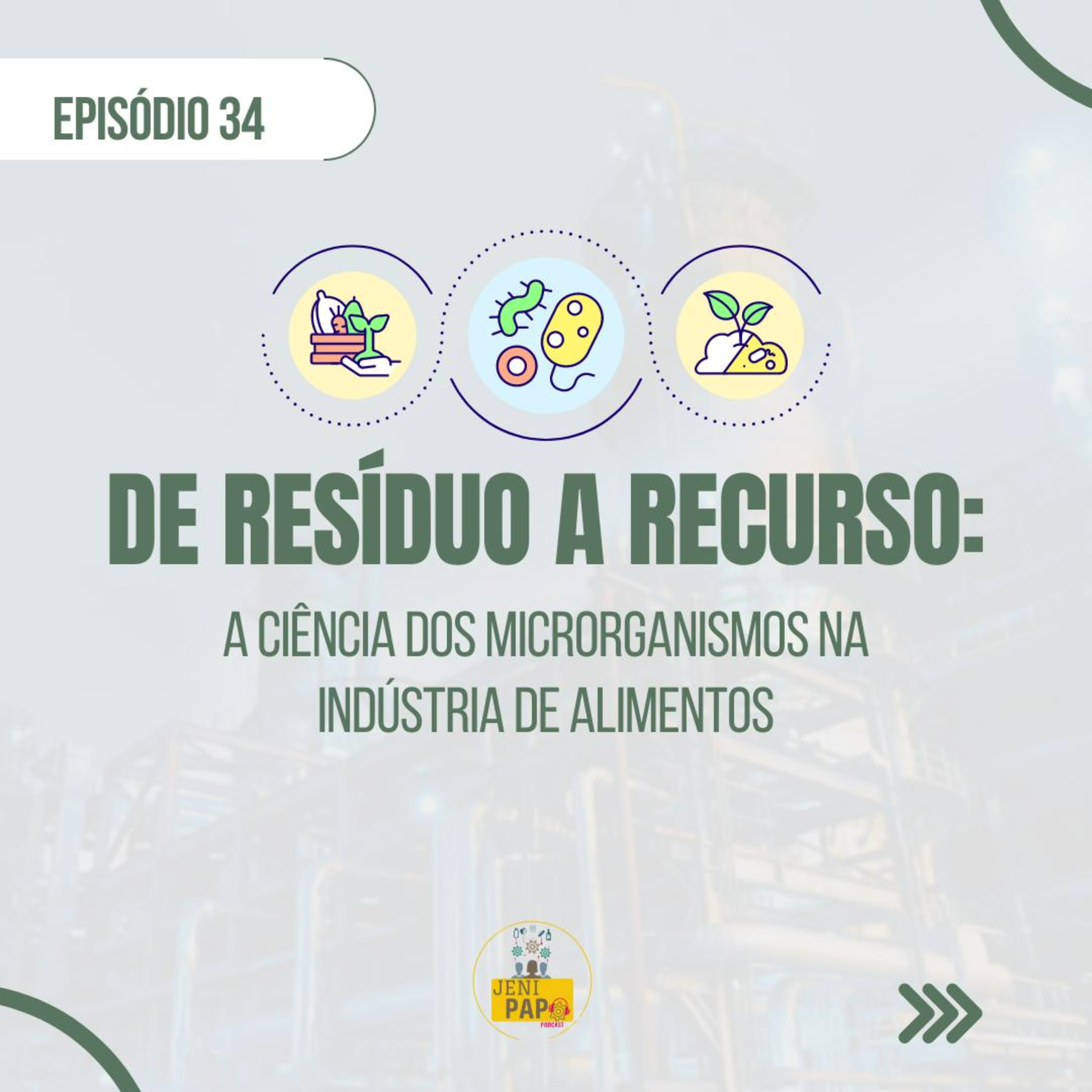 T3 Ep 08 - De resíduo a recurso: A ciência dos microrganismos na indústria de alimentos episode artwork
