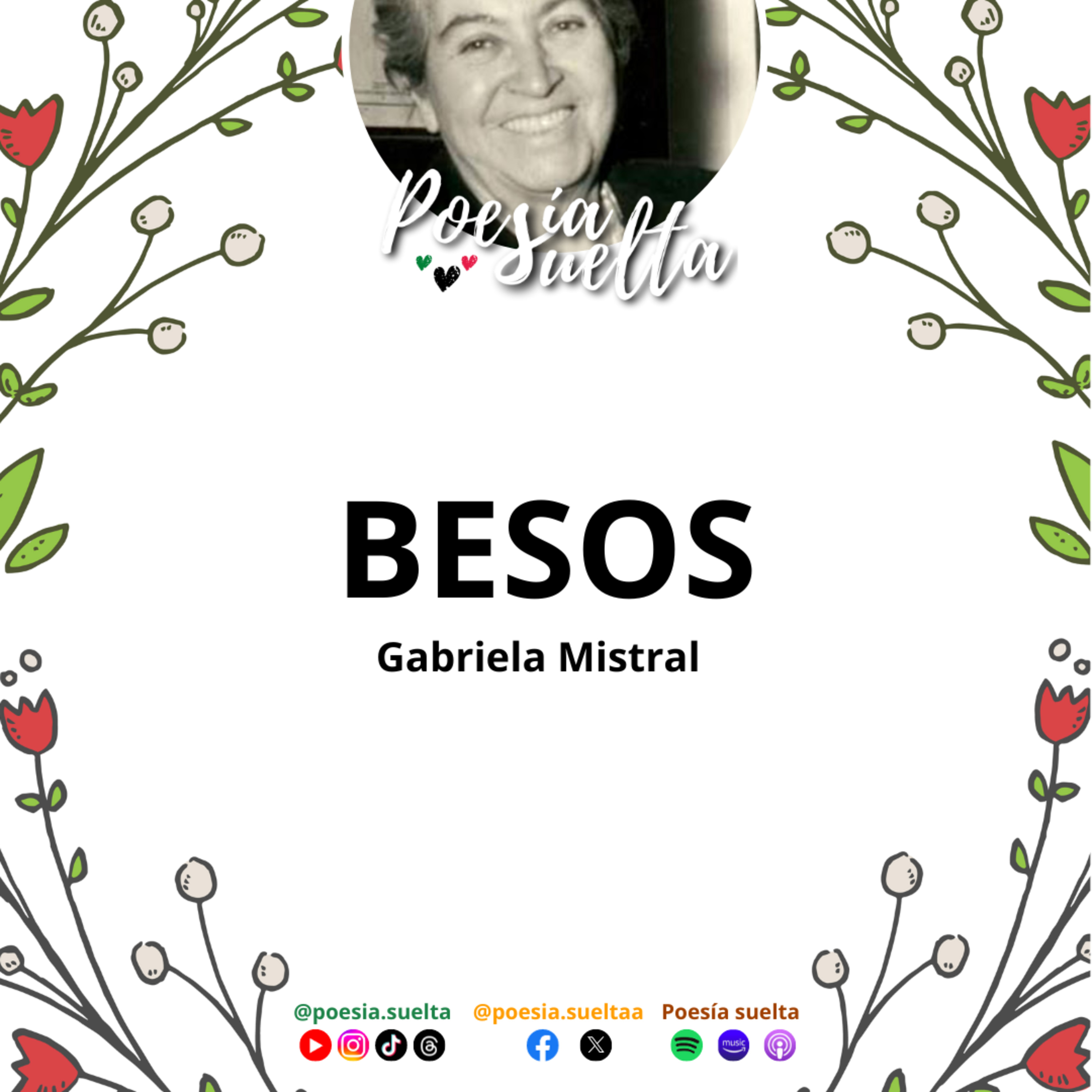 Besos de Gabriela Mistral