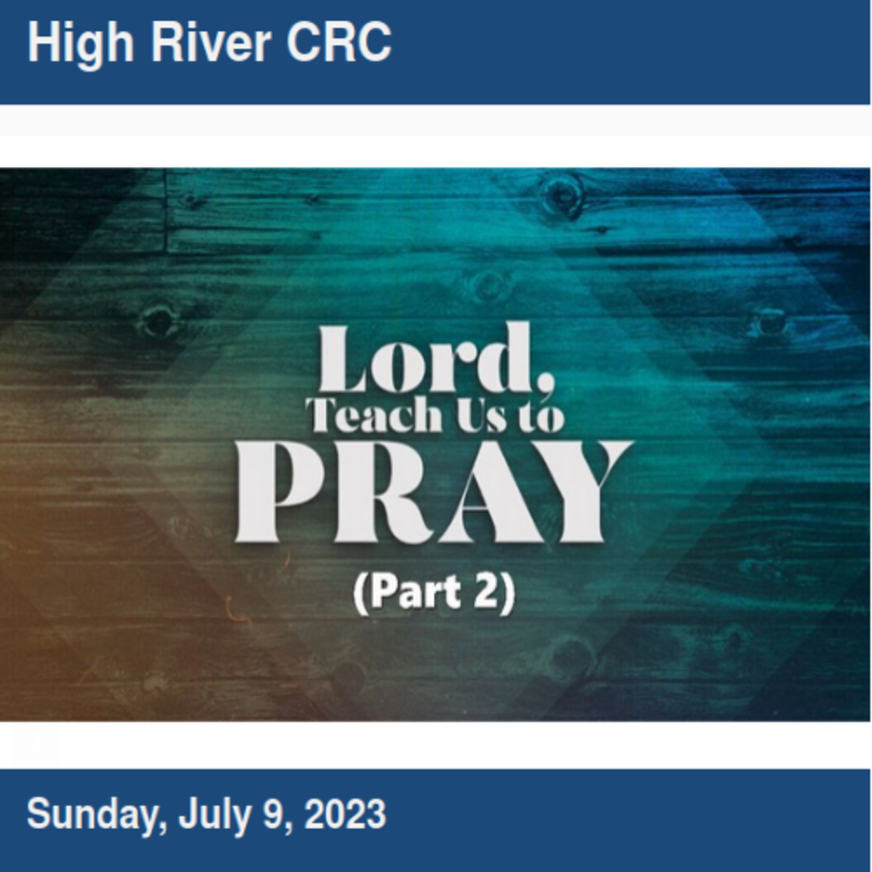 Lord Teach us to Pray(part2) episode artwork