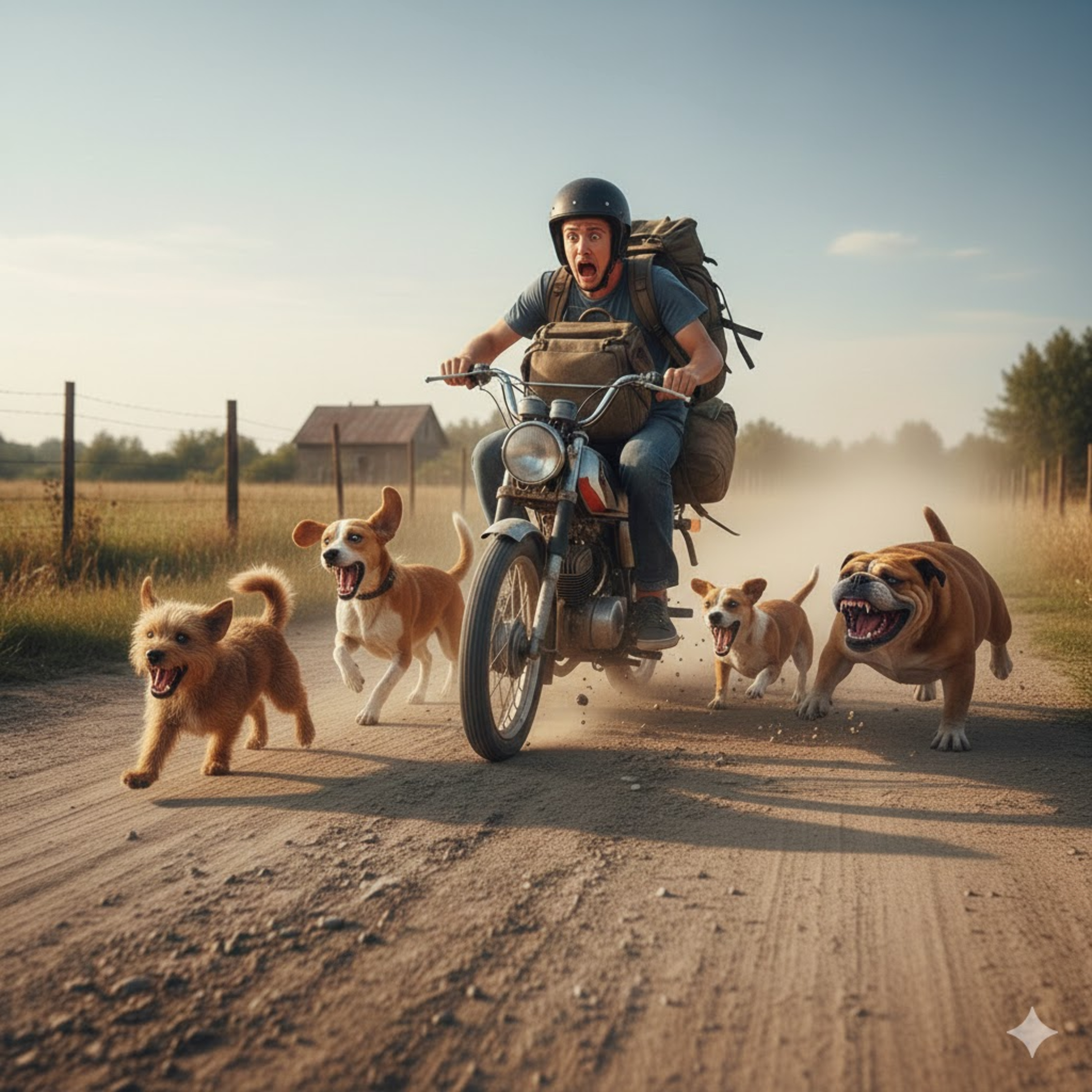 Perros ladrando y persiguiendo para morder episode artwork