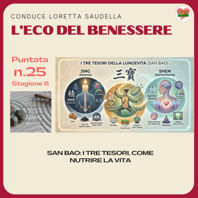 San Bao: i tre Tesori, come nutrire la Vita - #lecodelbenessere - P25- S6