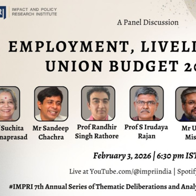 Employment, Livelihoods, and Union Budget 2026-27 | Panel Discussion IMPRI #webpolicytalk Live