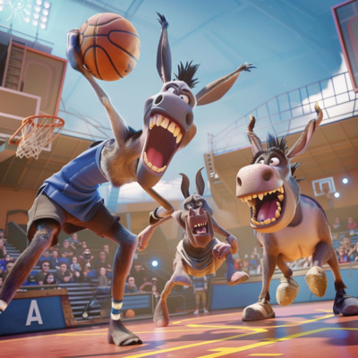 Dougie the Donkey and the Basketball Battle