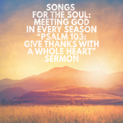 "Songs for the Soul: Praise the Lord, Oh My Soul" (Psalm 103) Sermon by Pastor Mark Hunt Recorded on July 27, 2025