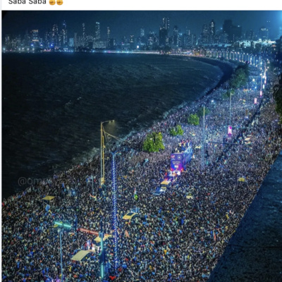 THE IMAGE SHOWING THE SCENE OF NAIROBI CBD IN THE EVENING AFTER THE SHUJAAZ MEMORIAL CONCERT AT UHURU PARK IS FALSE