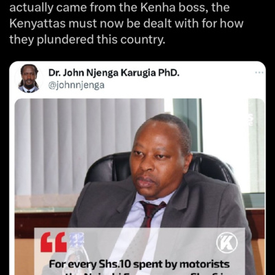 FAKE: This digital card purportedly quoting KeNHA’s director general is not from Kenyans.co.ke