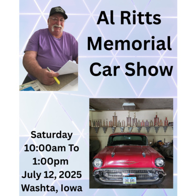 Al Ritts - Annual Memorial Car Show - Washta Iowa - July 12, 2025 