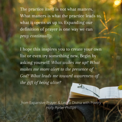 Expansive Prayer & Lectio Divina with Poetry by Holly Porter Phillips