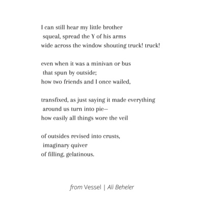 Poems by Ali Beheler & Bern Mulvey