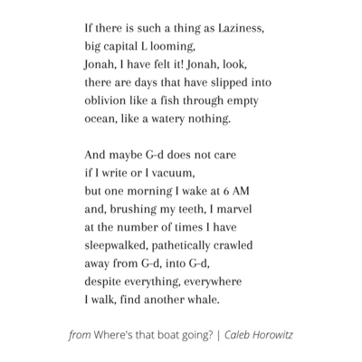 Poems by Caleb Horowitz