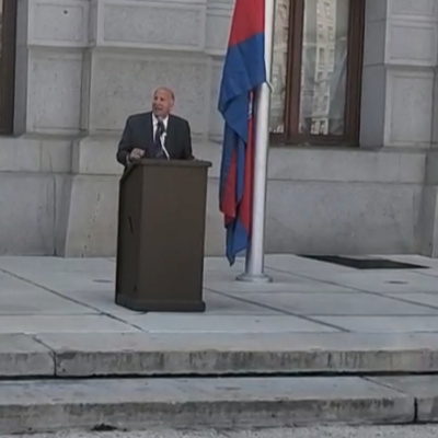 Raising of the Cambodian Flag with Mark Squilla Philadelphia Council Member