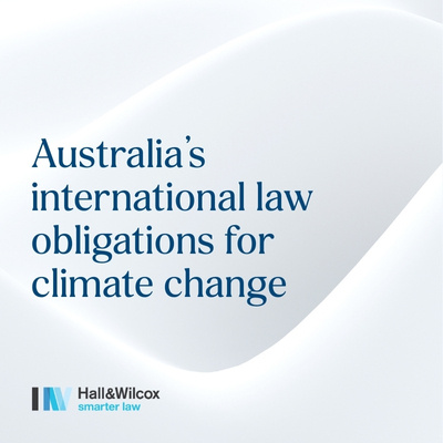 Australia’s international law obligations for climate change