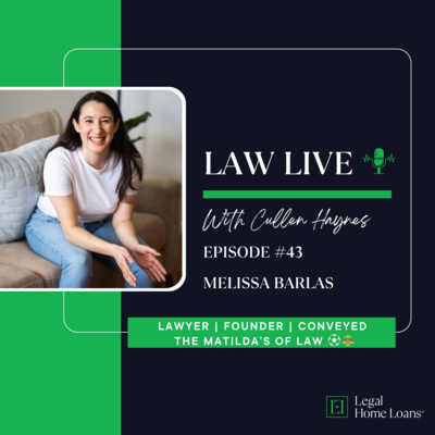 Law Live โ๏ธ ๐ด Episode 43 with Melissa Barlas, Founder | Conveyed | Award-winning Melbourne Conveyancing Lawyer | 'Matilda's of Law โฝ๏ธโ๏ธ'
