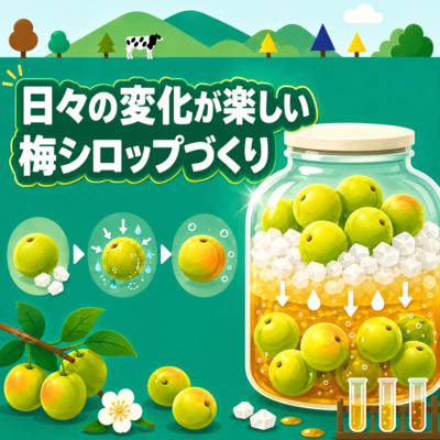 #55.今年の梅はノンアルに！毎日変わる自家製ドリンクの観察記録
