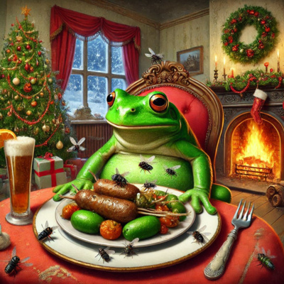 S03E22 olivgrüner Weihnachtsfrosch - Olivengrøn julefrø 