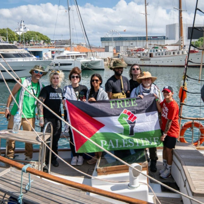 Με τον Τάκη Πολίτη από το Sumud Flotilla