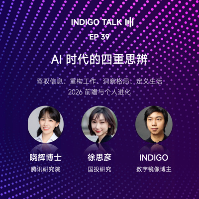 AI 时代的四重思辨 - 如何驾驭信息、重构工作、洞察格局 & 定义生活 / INDIGO TALK - EP39