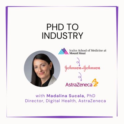 From Therapist to Director at Big Pharma | Madalina L. Sucala, PhD, MBA 