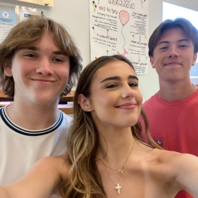 Mashpee K-12 Food Rescue Student Leaders Meri Smith, Liam Assad, and Owen Ziehl