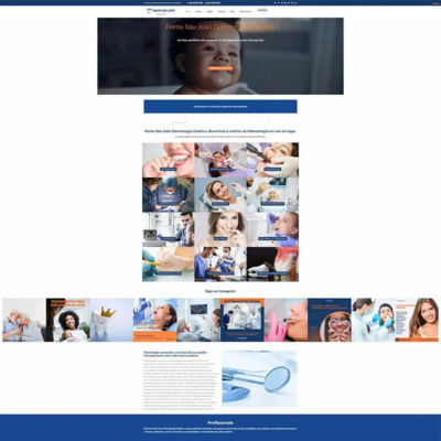 Criação do site da Ponte São João Odontologia Estética 