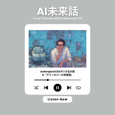 AnthropicのCEOダリオ氏が語る「テクノロジーの思春期」#3-20
