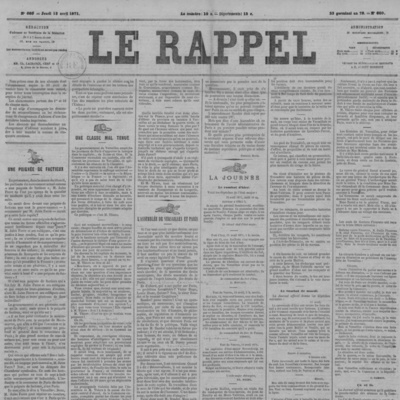 S1 E11 - 13 Avril 1871 - Toutes avec Tous ! - André Leo - Le rappel