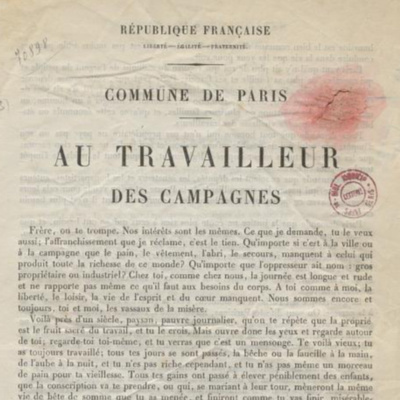 S1 E16 - 3 Mai 1871 - Aux travailleurs des campagnes - La Commune