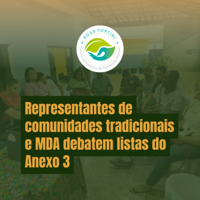 Representantes de comunidades tradicionais e MDA debatem listas do Anexo 3