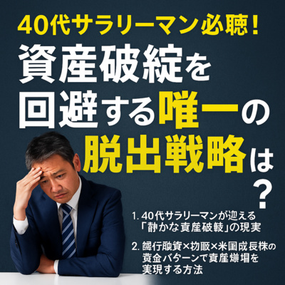 40代サラリーマン必聴！資産破綻を回避する唯一の脱出戦略とは？