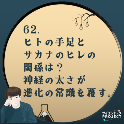 62. ヒトの手足とサカナのヒレの関係は？神経の太さが進化の常識を覆す。