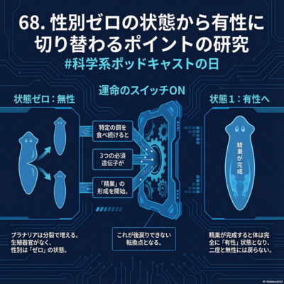 69. 性別ゼロの状態から有性に切り替わるポイントの研究 #科学系ポッドキャストの日