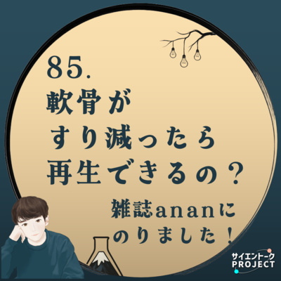 85. 軟骨がすり減ったら再生できるの？雑誌ananにのりました！