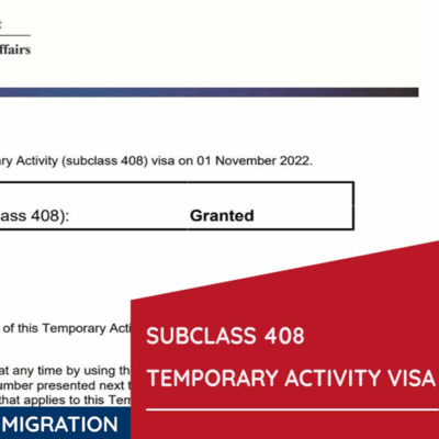 Subclass 408 Visa