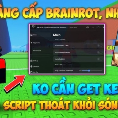 Tải Hack Thoát Khỏi Sóng Thần Brainrot + Script (Auto Farm, Speed) Mới Nhất