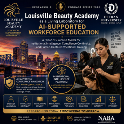 Louisville Beauty Academy as a Living Laboratory for AI-Supported Workforce Education | Institutional Intelligence, Compliance Continuity & Human-Centered AI | Research & Podcast Series 2026