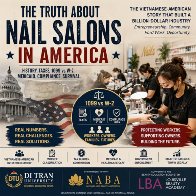 The Truth About Nail Salons in America: Vietnamese Owners, 1099 vs W-2, Taxes, Medicaid & Government Pressure