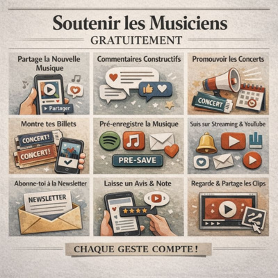 Soutenir les musiciens gratuitement : des gestes simples qui font la différence