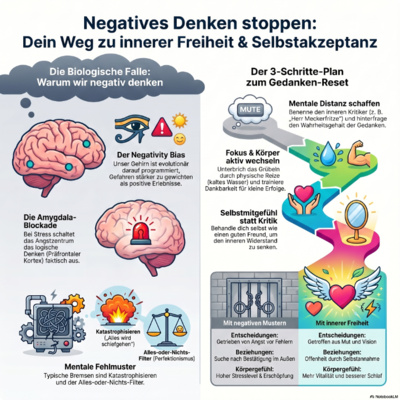 Negatives Denken überwinden: 5 Schritte zu innerer Freiheit & Selbstakzeptanz