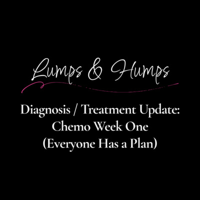 Diagnosis / Treatment Update: Chemo Week One (Everyone Has a Plan)
