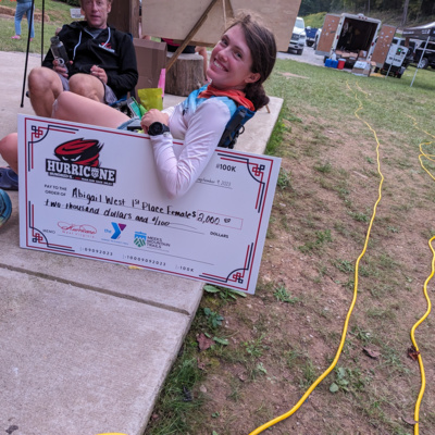 Abigail West Champion of the 2023 Hurricane Hundred K 