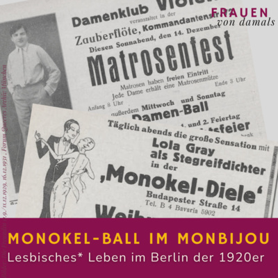 Monokel-Ball im Monbijou: Streifzug durch das lesbische Berlin der 1920er