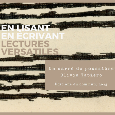 Un carré de poussière, d’Olivia Tapiero