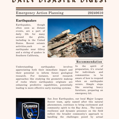 Earthquakes in the News