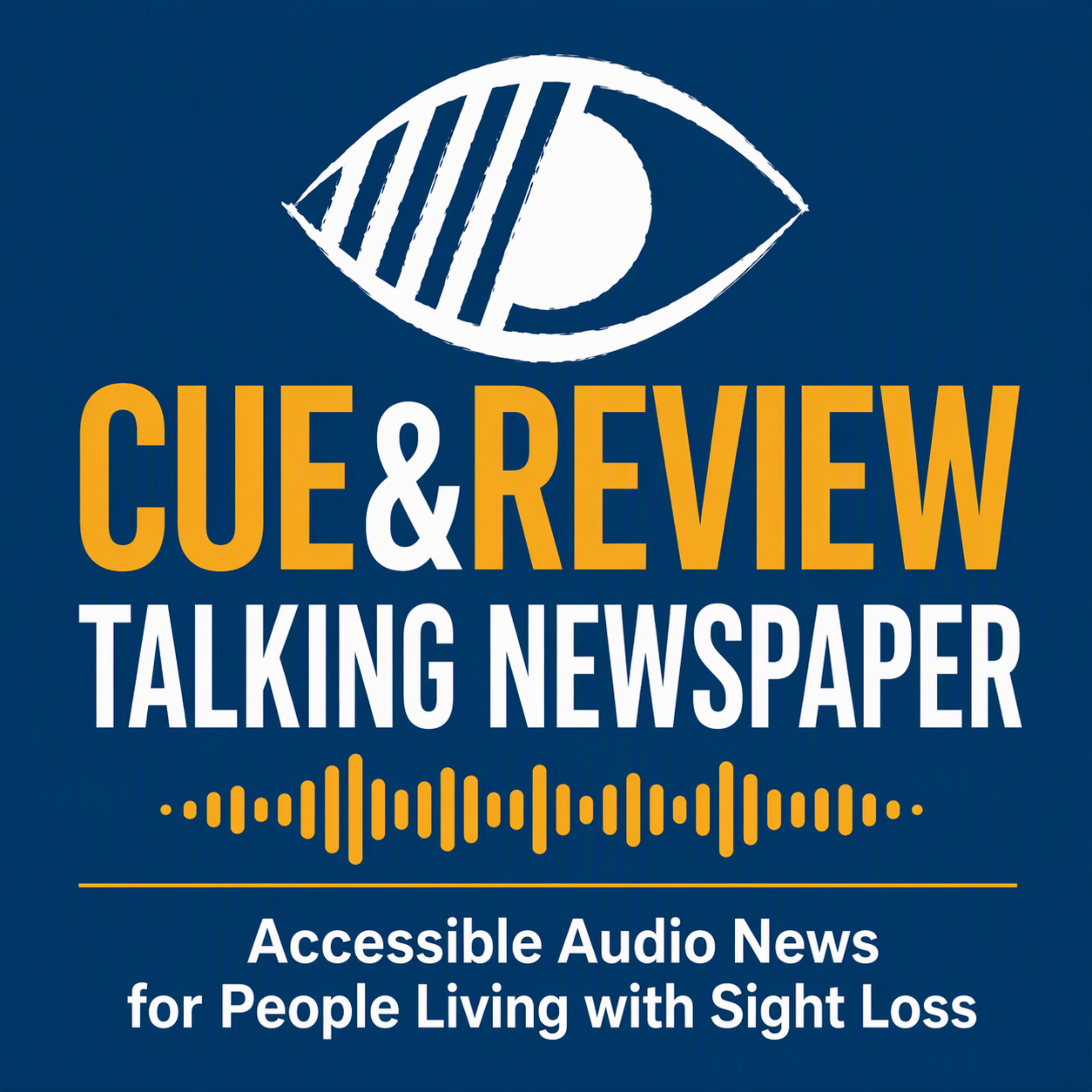 Cue & Review Talking Newspapers podcast artwork
