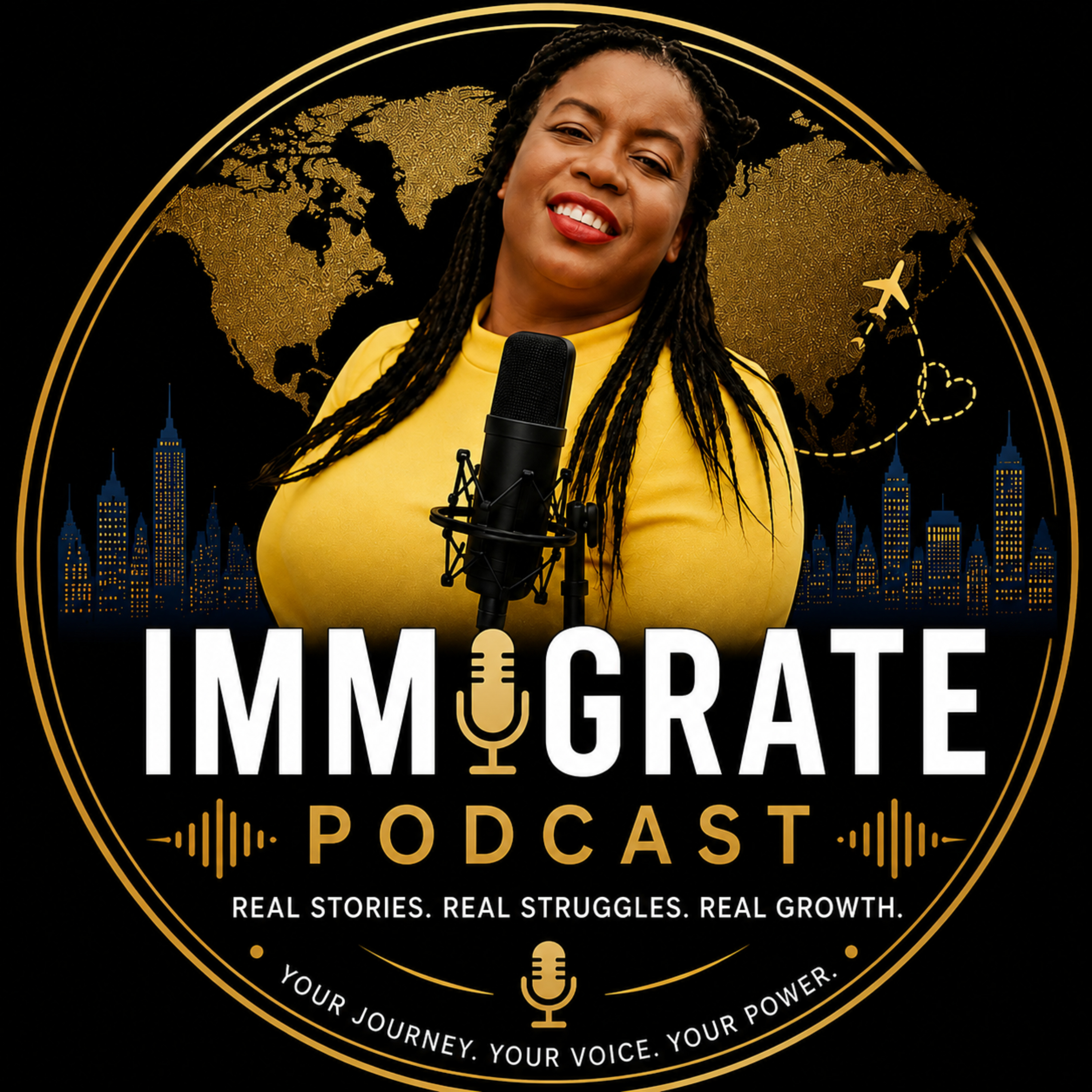 Immigrate / Immigration story, inspiration/uplifting tale/ breaking generation pattern. podcast artwork