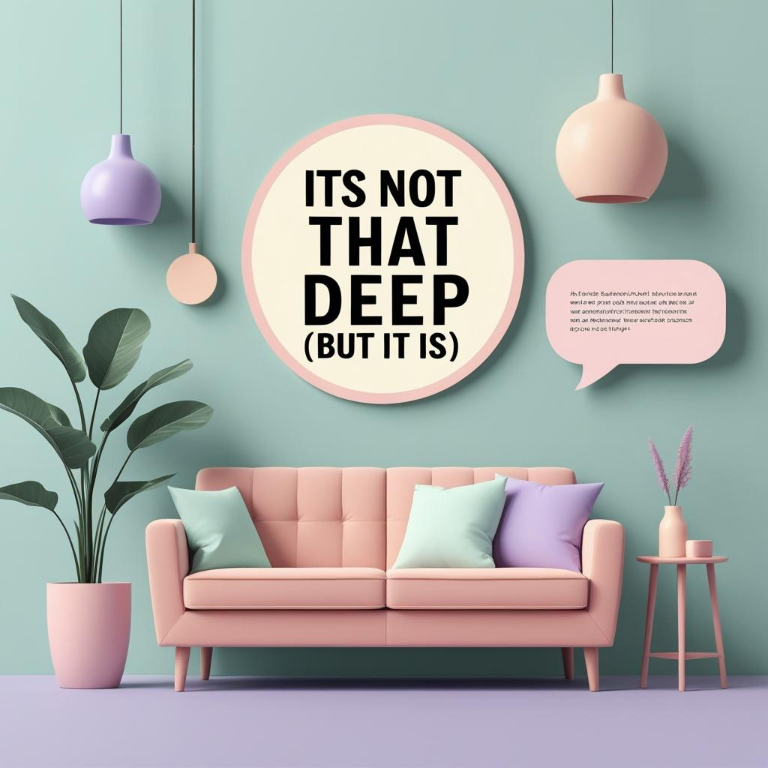 its not that deep (but it is) podcast artwork