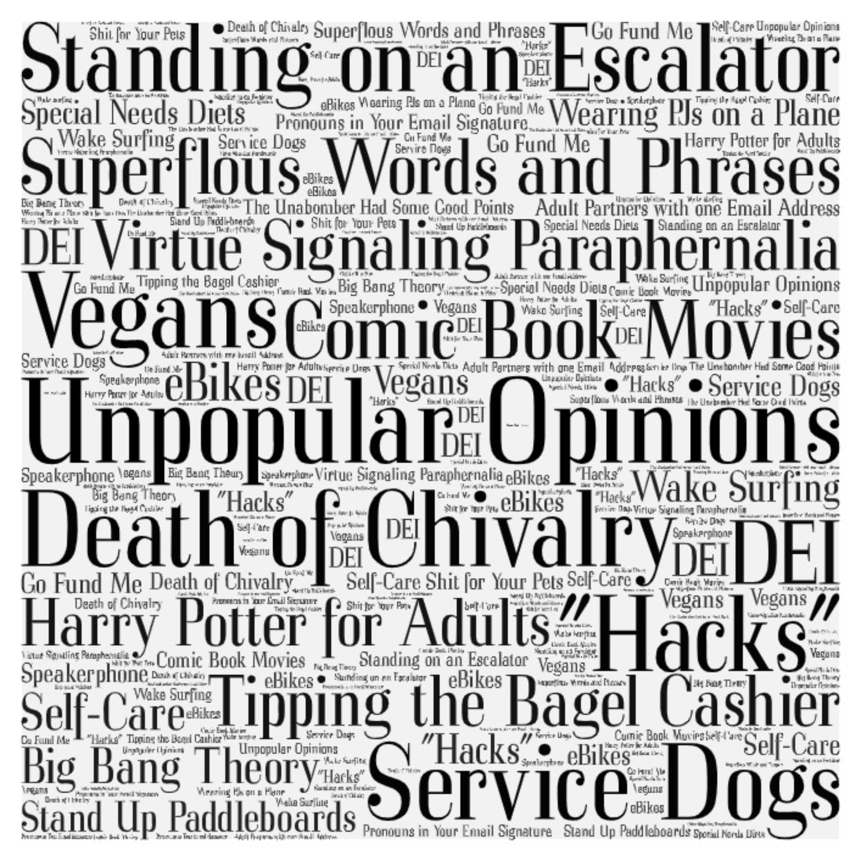 Unpopular Opinions