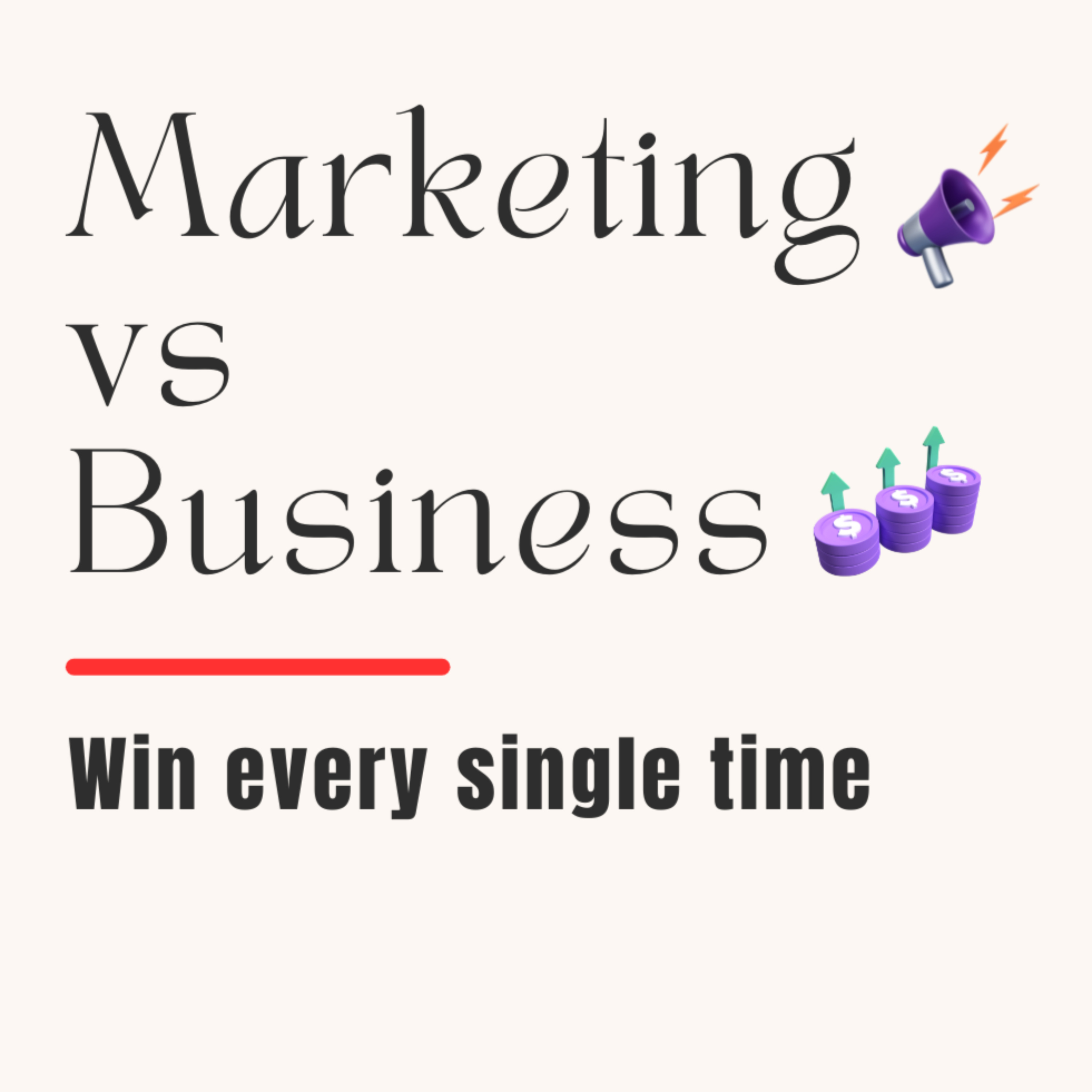 Marketing vs Business podcast artwork